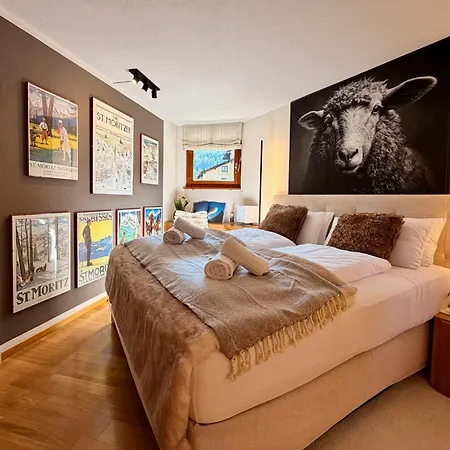 Appartement Cozy Retreat Near St Moritz With Pool Sauna Fireplace *